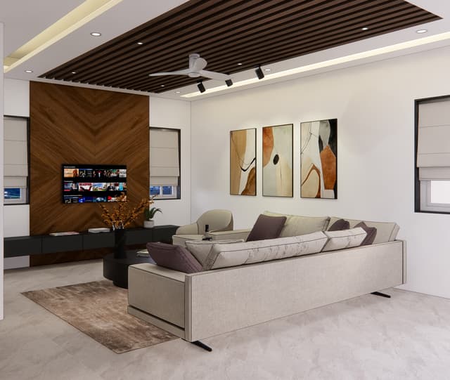 Contemporary bedroom with custom furniture